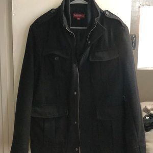 Black jacket pea coat